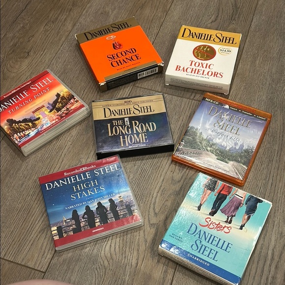 Lot of 7 Danielle Steele Audiobook CDs The Long Road Home, Toxic Bachelors - Picture 1 of 16